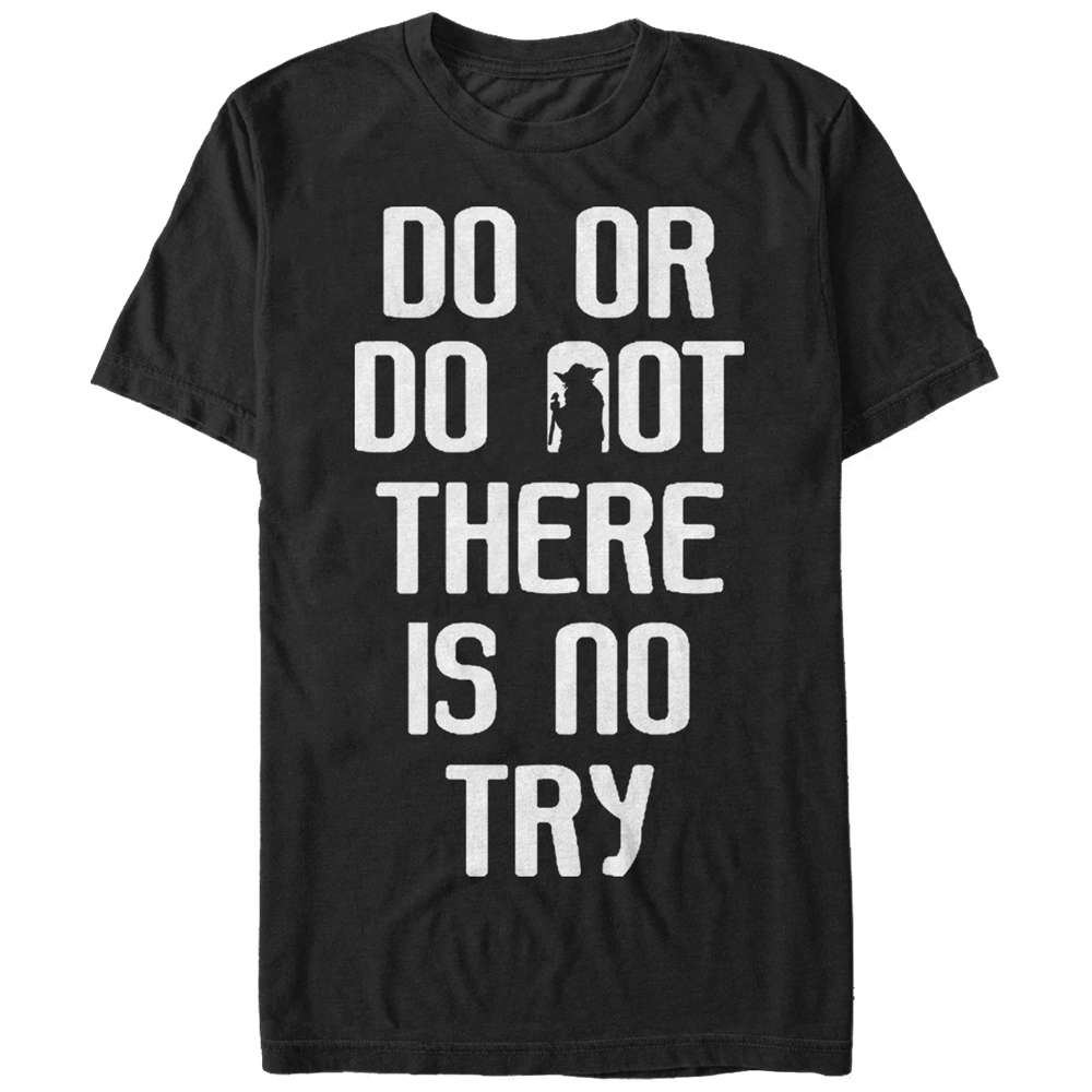 Men's Star Wars Jedi Master Yoda Do or Do Not Graphic Tee Black Medium